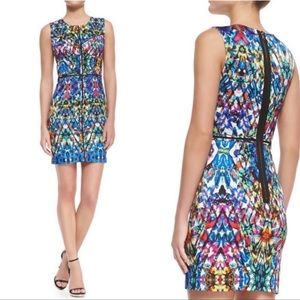 Milly stained glass print sheath Mini dress 8